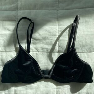 Victoria's Secret Black Velvet Bra - 34A